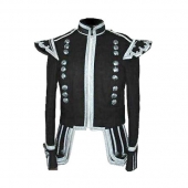 Black Piper/Drummer Doublet Tunic Jacket